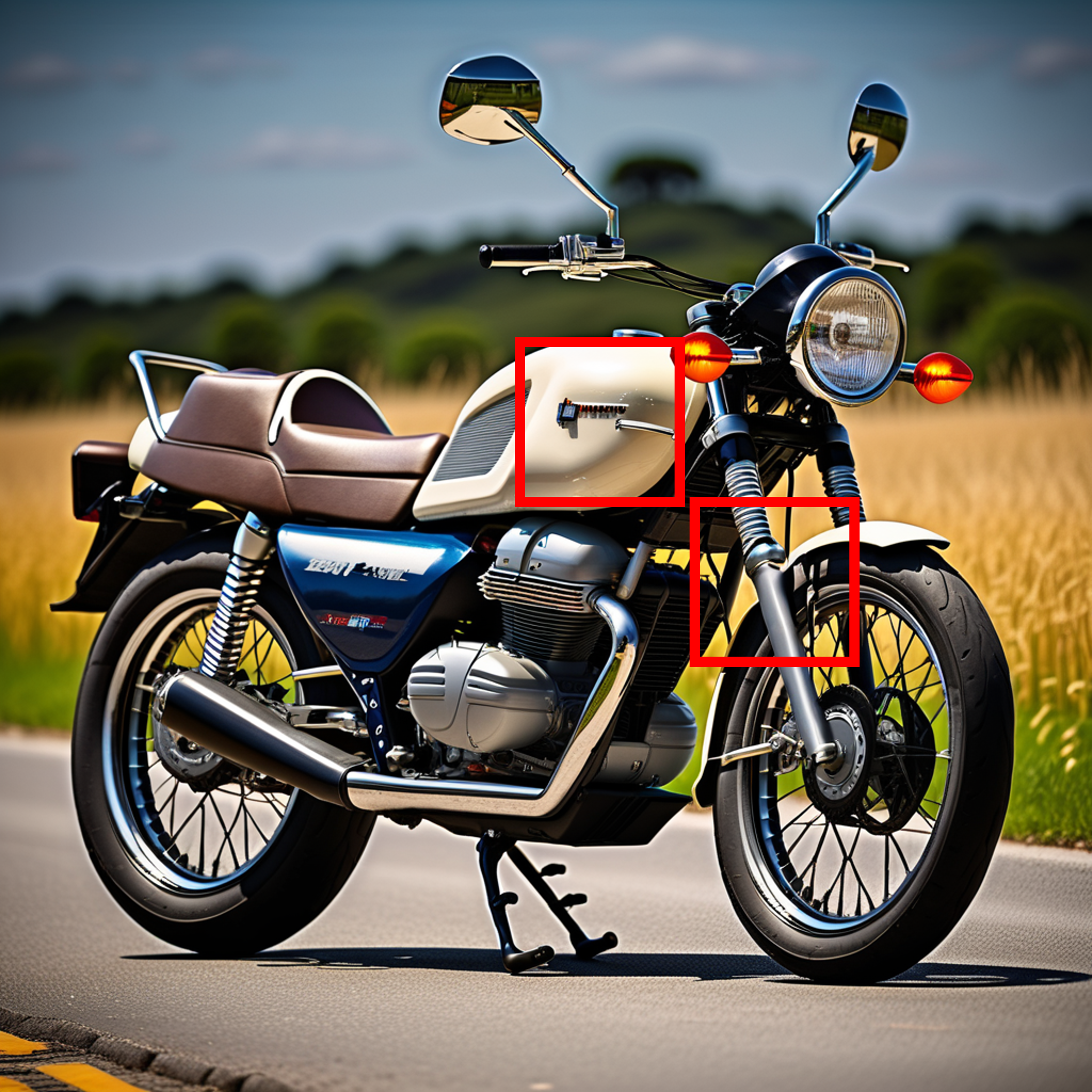 White vintage SUV on dirt road through redwoods